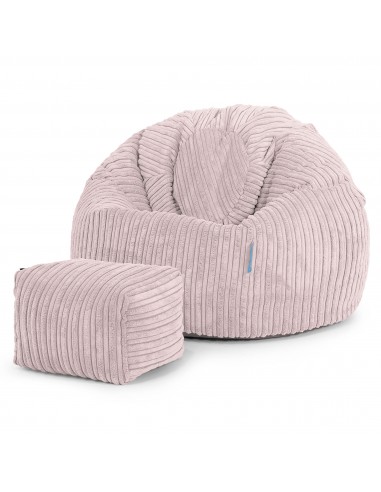 Pouf Poire Classique Enfant 1-5 ans - Côtelé Rose prix