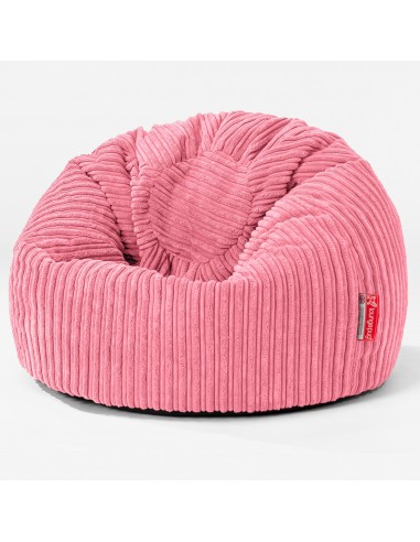 Pouf Poire Classique Enfant 1-5 ans - Côtelé Corail Véritable concentré