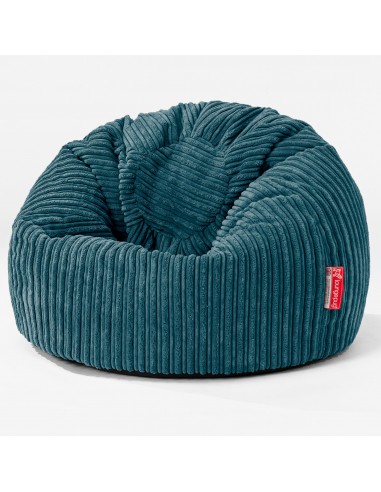 Pouf Poire Classique Enfant 1-5 ans - Côtelé Bleu Canard online