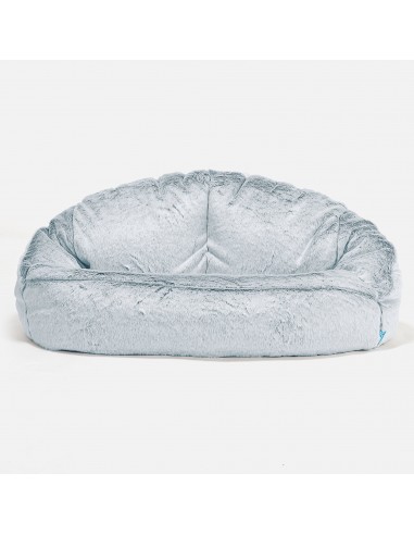 Pouf Canapé Bubble pour Enfants 2-6 ans - Fausse Fourrure Lapin Bleu Pastel le concept de la Pate a emporter 