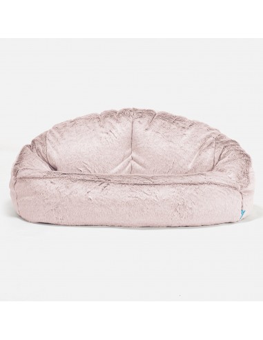 Pouf Canapé Bubble pour Enfants 2-6 ans - Fausse Fourrure Lapin Rose Pastel livraison gratuite