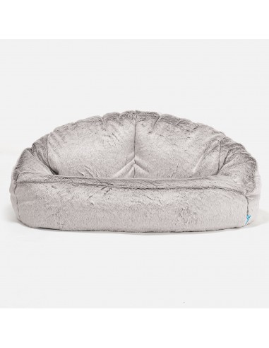 Pouf Canapé Bubble pour Enfants 2-6 ans - Fausse Fourrure Lapin Gris clair À commander