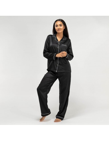 Pantalon de Pyjama en Satin Noir pour Femmes Comparez plus de prix