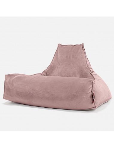 Pouf Fauteuil Relax - Velours Rose Les magasins à Paris