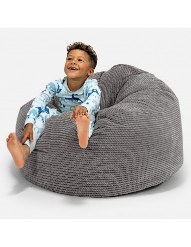 Pouf Géant Câlinou pour Enfants 3-8 ans - Pompon Anthracite ouvre sa boutique