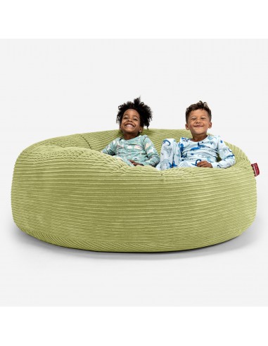 Pouf Géant pour Enfants de Taille Familiale 3-14 ans - Côtelé Vert Acide prix