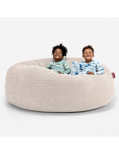 Pouf Géant pour Enfants de Taille Familiale 3-14 ans - Côtelé Ivoire en ligne des produits 