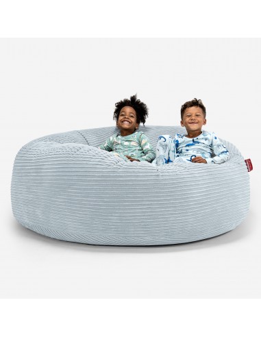 Pouf Géant pour Enfants de Taille Familiale 3-14 ans - Côtelé Bébé Bleu meilleur choix