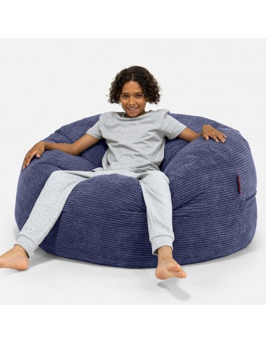 Pouf Ultra Confort pour Enfants 6-14 ans - Pompon Violet Economisez 