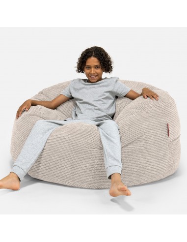 Pouf Ultra Confort pour Enfants 6-14 ans - Pompon Crème plus qu'un jeu 