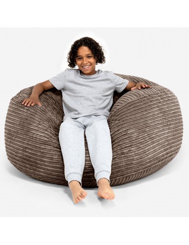 Pouf Ultra Confort pour Enfants 6-14 ans - Côtelé Moka 2023