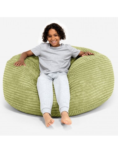 Pouf Ultra Confort pour Enfants 6-14 ans - Côtelé Vert Acide les ctes