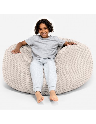 Pouf Ultra Confort pour Enfants 6-14 ans - Côtelé Ivoire d'Europe débarque