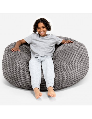 Pouf Ultra Confort pour Enfants 6-14 ans - Côtelé Anthracite offre 