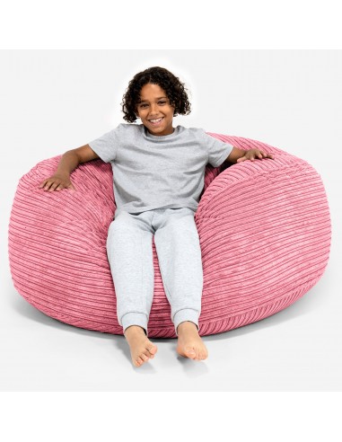 Pouf Ultra Confort pour Enfants 6-14 ans - Côtelé Corail Livraison rapide