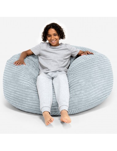 Pouf Ultra Confort pour Enfants 6-14 ans - Côtelé Bébé Bleu la colonne vertébrale