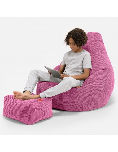 Pouf Gamer pour Enfant 6-14 ans - Pompon Rose Comparez plus de prix