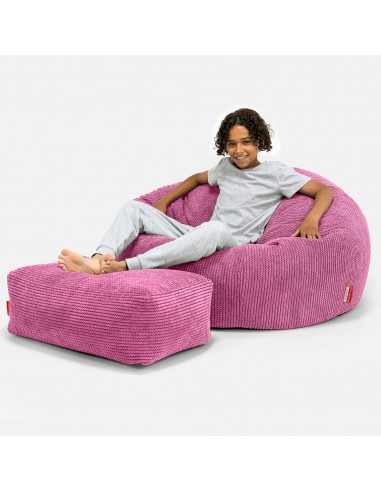 Canapé Pouf pour Enfant 6-14 ans - Pompon Rose À commander