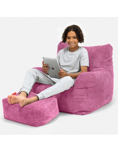 Pouf Fauteuil pour Ados 6-14 ans - Pompon Rose est présent 