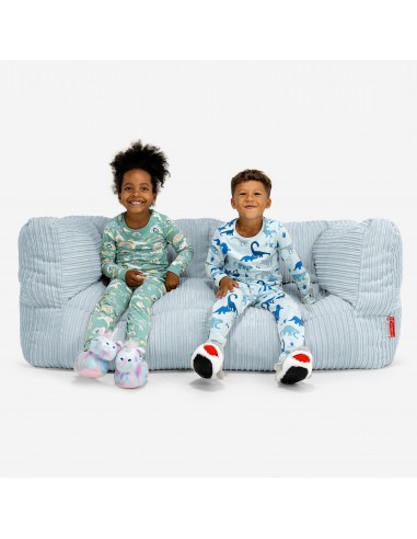 Canapé Pouf Géant Albert pour Enfants 2 places 3-14 ans - Côtelé Bébé Bleu 50-70% off 