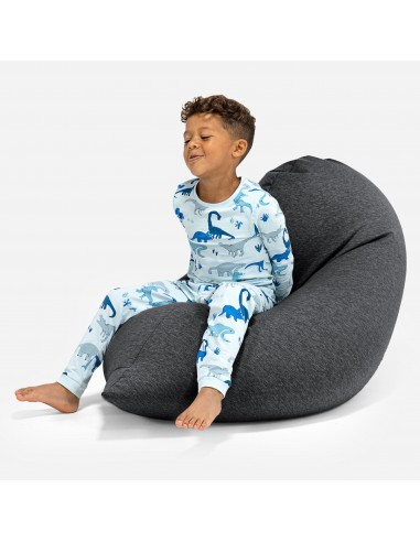 Grand Pouf pour Enfants 2-6 ans - Coton Élastique Anthracite l'achat 