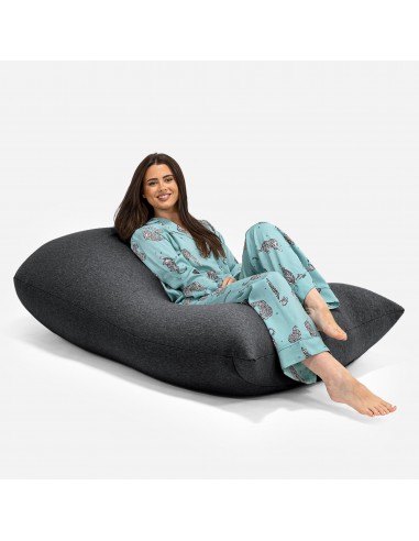 Pouf Grande XL - Coton Élastique Anthracite paiement sécurisé