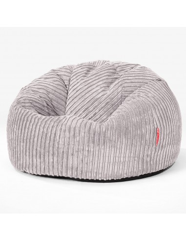 CloudSac 200 Pouf Géant Enfant à Mémoire de Forme 2-12 ans - Côtelé Gris Argent 50% de réduction en Octobre 2024