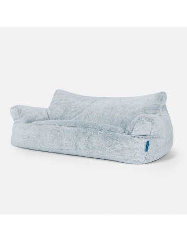 Joséphine Canapé Pouf pour Enfant 1-5 ans - Fausse Fourrure Lapin Bleu Pastel Pour