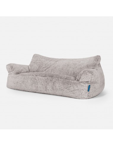 Joséphine Canapé Pouf pour Enfant 1-5 ans - Fausse Fourrure Lapin Gris clair En savoir plus