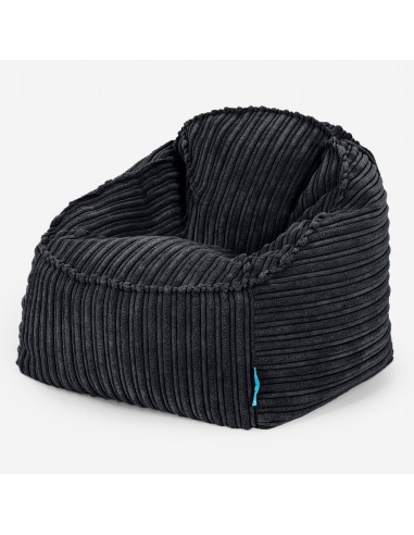 Le Pouf Enfant Doudou 2-6 ans - Côtelé Noir Toutes les collections ici