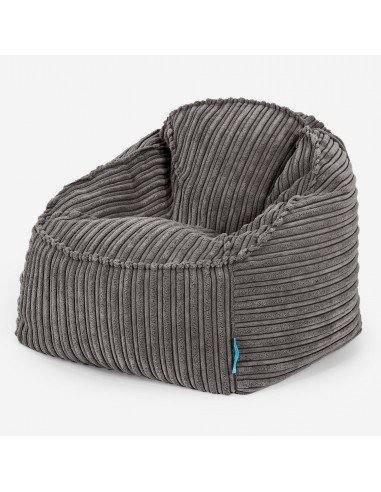 Le Pouf Enfant Doudou 2-6 ans - Côtelé Anthracite pas cher 