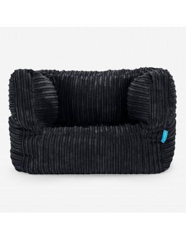 Fauteuil Pouf Albert pour Enfant 1-5 ans - Côtelé Noir Comparez plus de prix