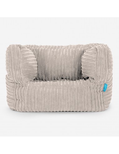 Fauteuil Pouf Albert pour Enfant 1-5 ans - Côtelé Ivoire Jusqu'à 80% De Réduction