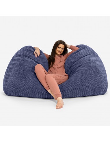 Gros Pouf Canapé - Pompon Violet de la marque