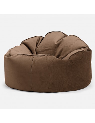 Pouf Poire, Archi - Velours Espresso rembourrage situé sous