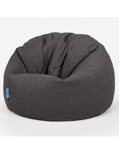 Pouf Poire Classique Enfant 1-5 ans - Bouclé Anthracite en ligne