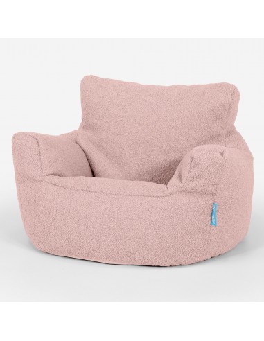 Fauteuil Pouf Bambin 1-3 ans - Bouclé Rose l'achat 