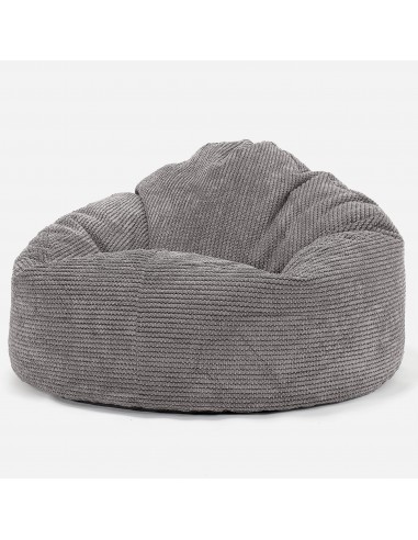 Pouf Poire, Archi - Pompon Anthracite brillant des détails fins