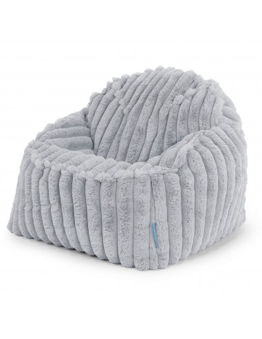 Le Pouf Enfant Doudou 2-6 ans - Velours Côtelé Ultra Pelucheux Bleu Dragé le concept de la Pate a emporter 