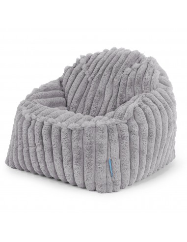 Le Pouf Enfant Doudou 2-6 ans - Velours Côtelé Ultra Pelucheux Gris les muscles