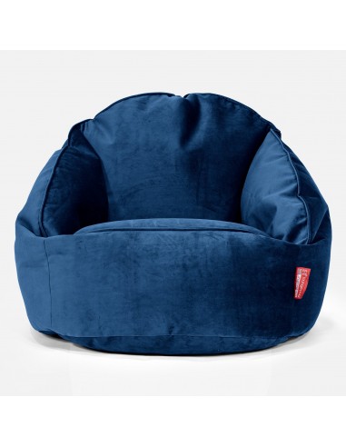 Pouf Chaise Bubble - Velours Bleu Marine pas cher