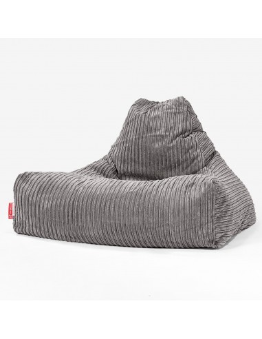 Pouf Fauteuil Relax - Côtelé Anthracite les muscles