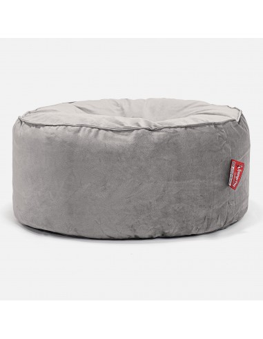 Pouf Design Rond - Velours Argent Comparez et commandez 