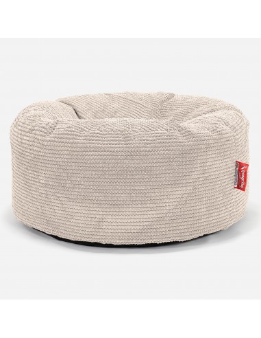 Pouf Design Rond - Pompon Crème en stock