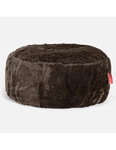 Pouf Design Rond - Fausse Fourrure Marron online