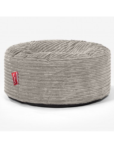 Pouf Design Rond - Côtelé Vison pas cher 