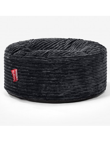 Pouf Design Rond - Côtelé Noir Comparez et commandez 