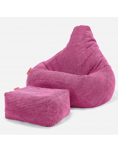 Pouf Poire Gamer - Pompon Rose Venez découvrir notre 