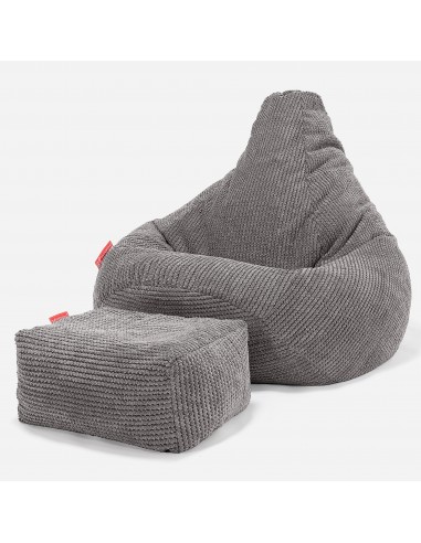 Pouf Poire Gamer - Pompon Anthracite Profitez des Offres !