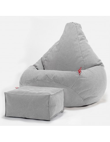 Pouf Poire Gamer - Stonewashed Gris du meilleur 